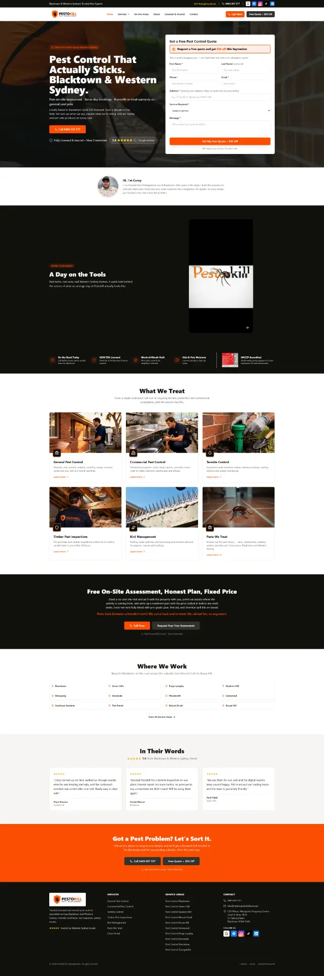 Pestokill website