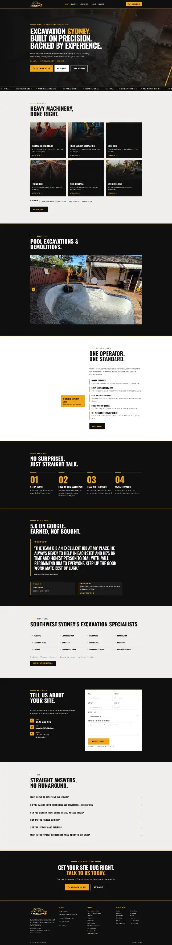 Excavation1 website