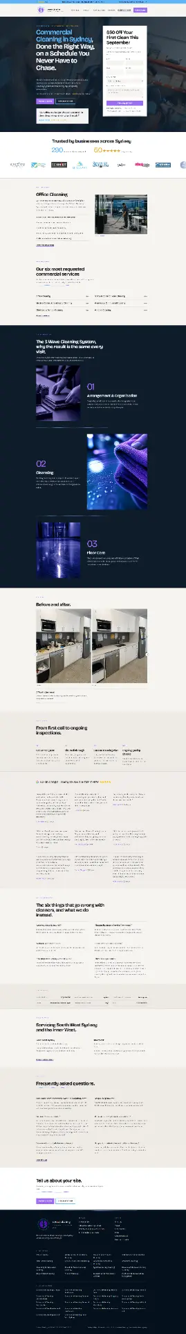 3 Wave Cleaning website